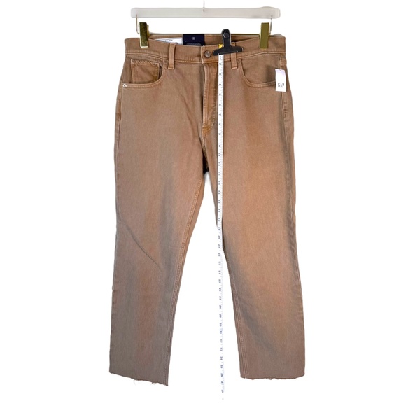 Gap | 12 | Cheeky Straight High Rise | Jeans | Khaki Tan | Classic | Minimalist - Picture 11 of 12